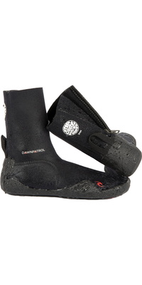 2026 Rip Curl Junior Dawn Patrol 3mm Round Toe Zip Neoprenstøvler WBO1AJ - Black